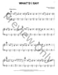 What'd I Say piano sheet music cover